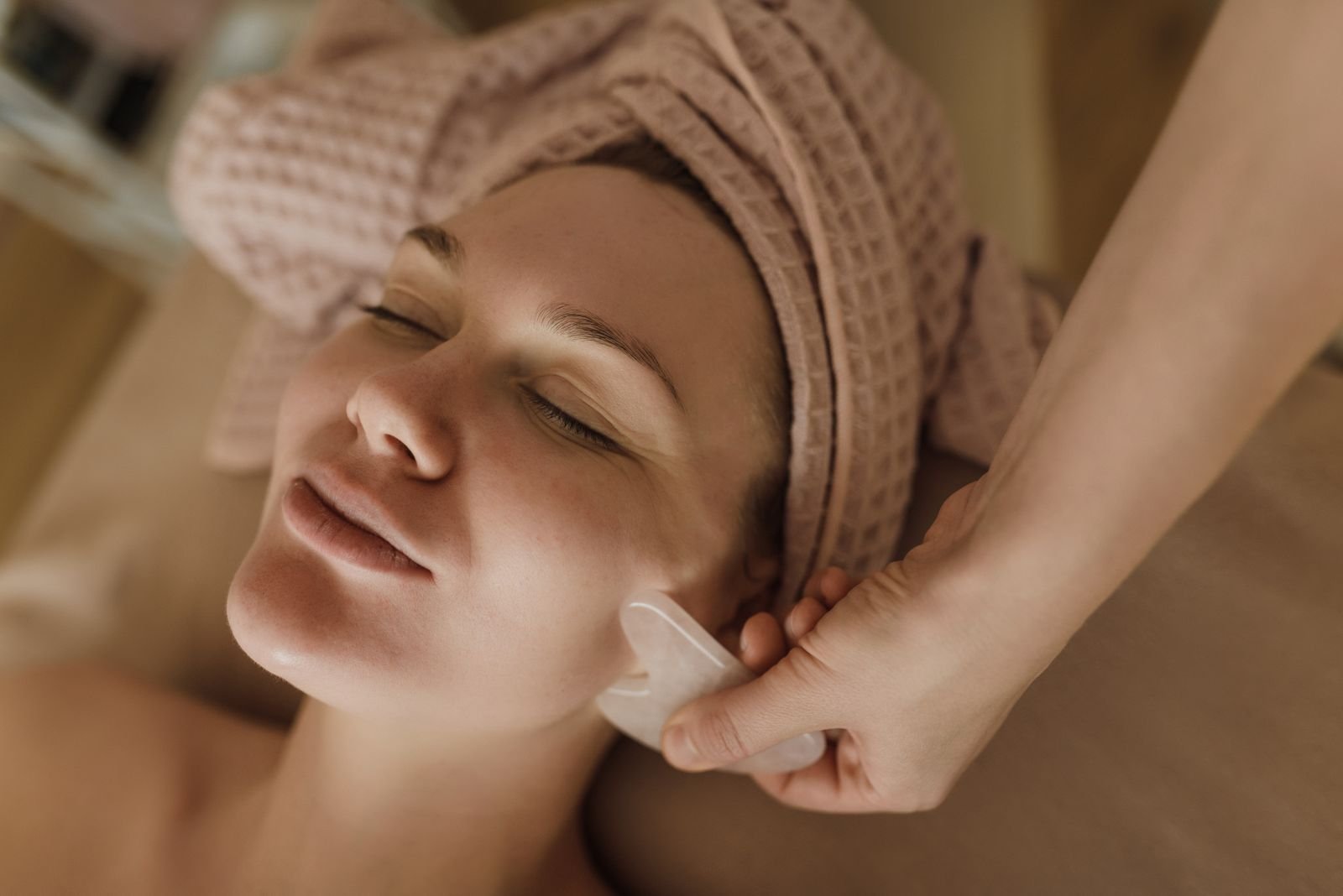 Illustrative close-up of a skincare ritual